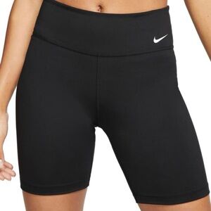 Nike One Mid-Rise 7-inch Biker Shorts in Black Size Large